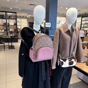 Last 3 ‼️Coach Court Backpack In Signature Canvas CCK72 Dusty Pink